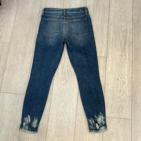 7 For All Mankind The Ankle Skinny blue Jeans size 27 - Picture 2 of 13